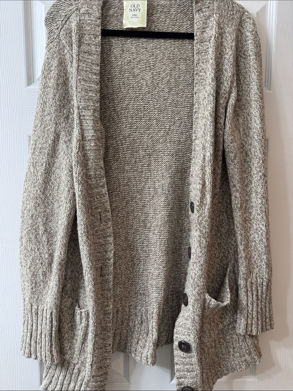 Old Navy Tan Marled Button-Front Women's Cardigan